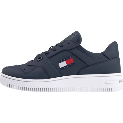 Tommy Hilfiger Retro Essential Leather Basketball Sneakers, Dark Night Navy, 44