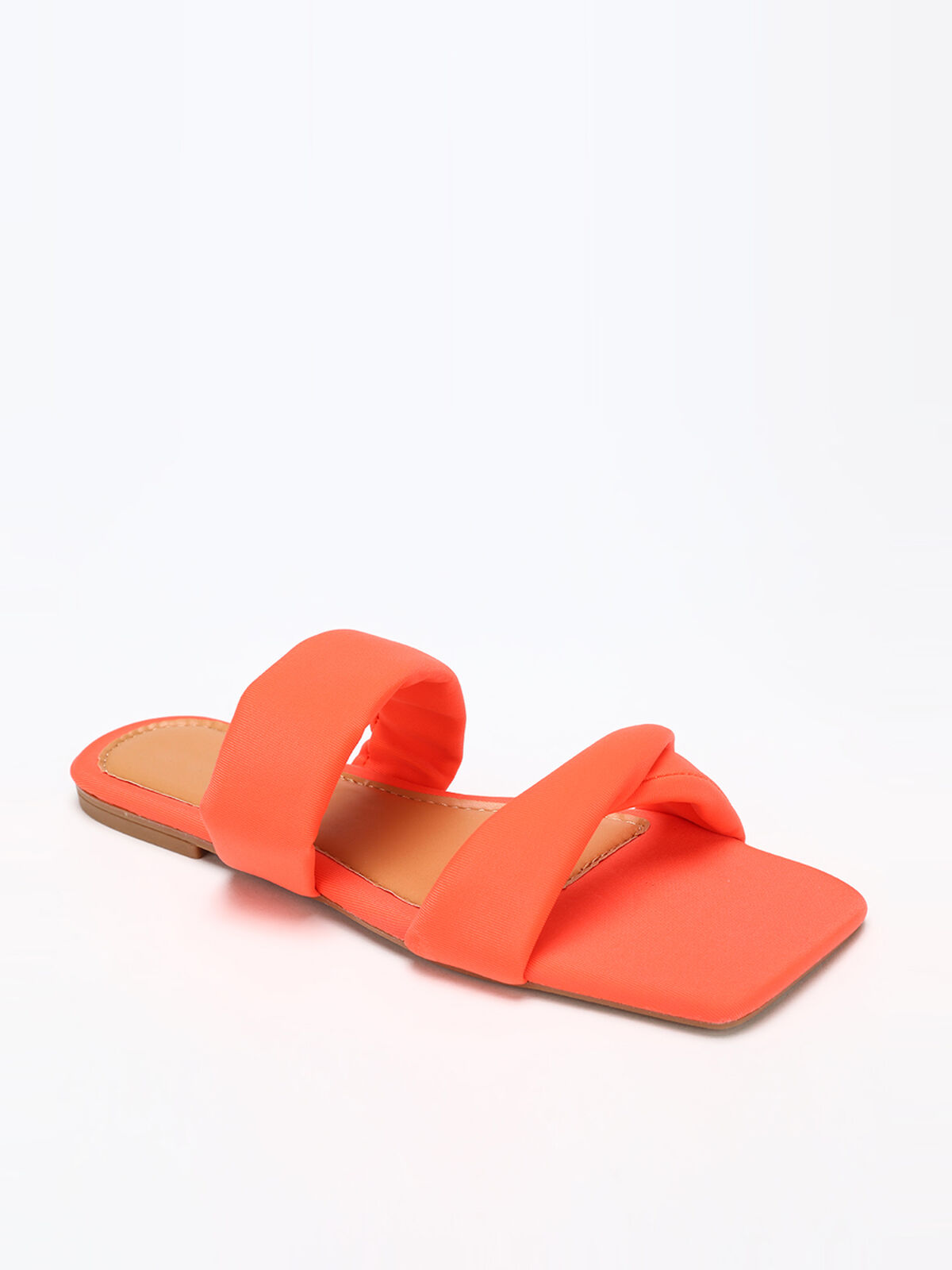 Mules à double brides- orange