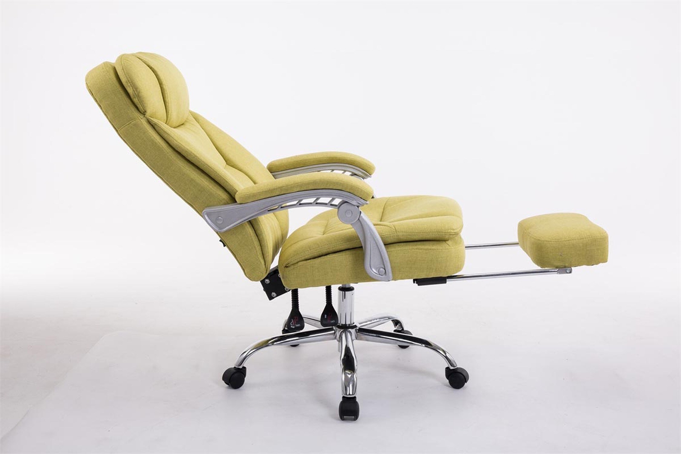 TPFLiving XL Bürostuhl Troja Stoff Braun