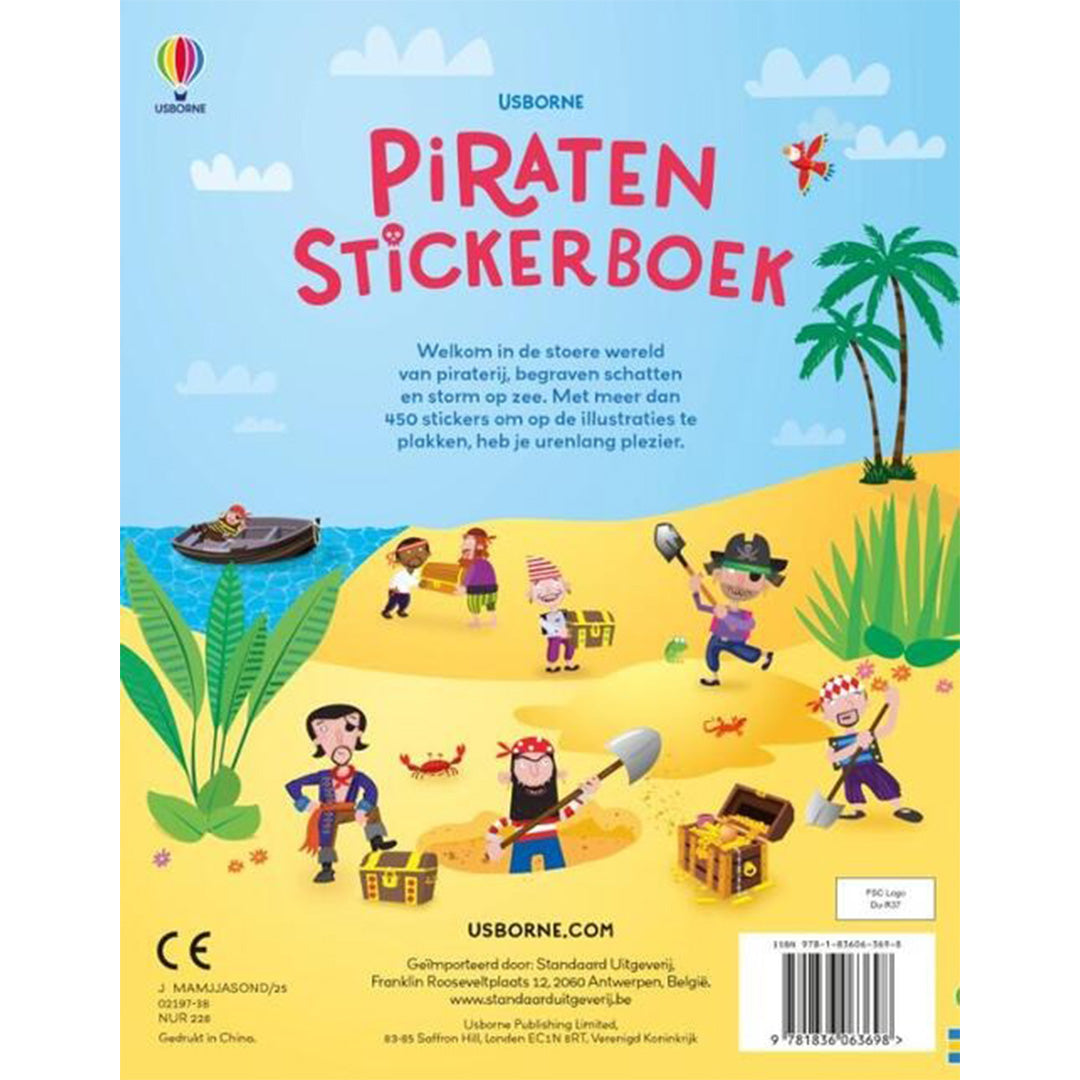 uitgeverij usborne piraten stickerboek