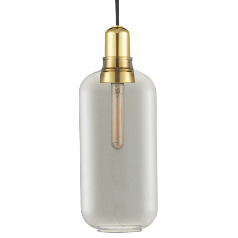 Normann Copenhagen Amp Lamp Brass hanglamp Ø11.2 large Smoke