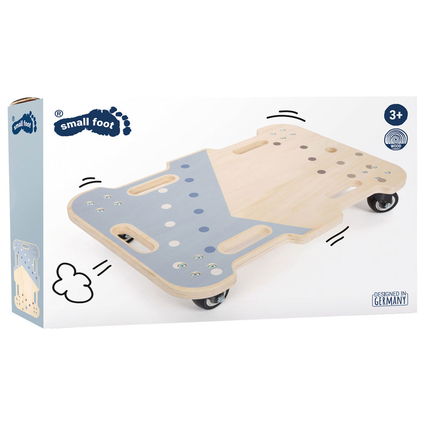 Small Foot-Houten Rollerbord Blauw
