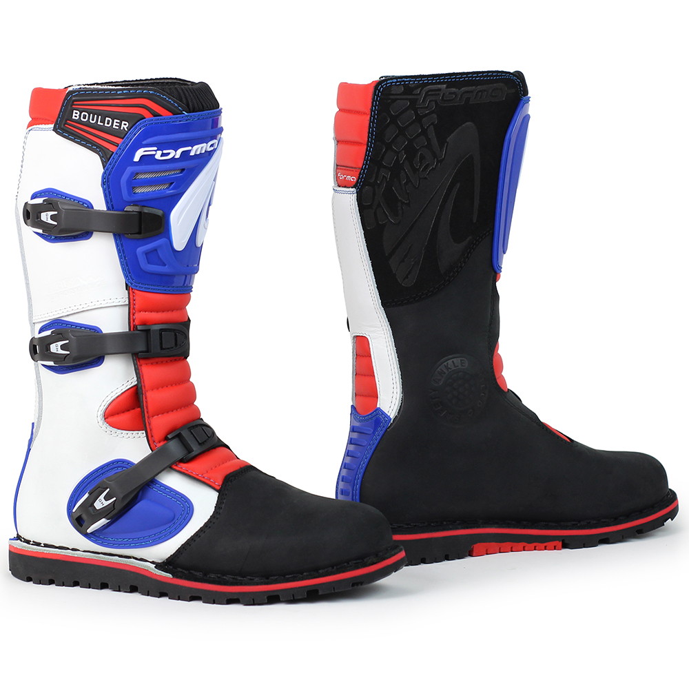 Forma - Bottes trial Boulder Blanc / Rouge / Bleu