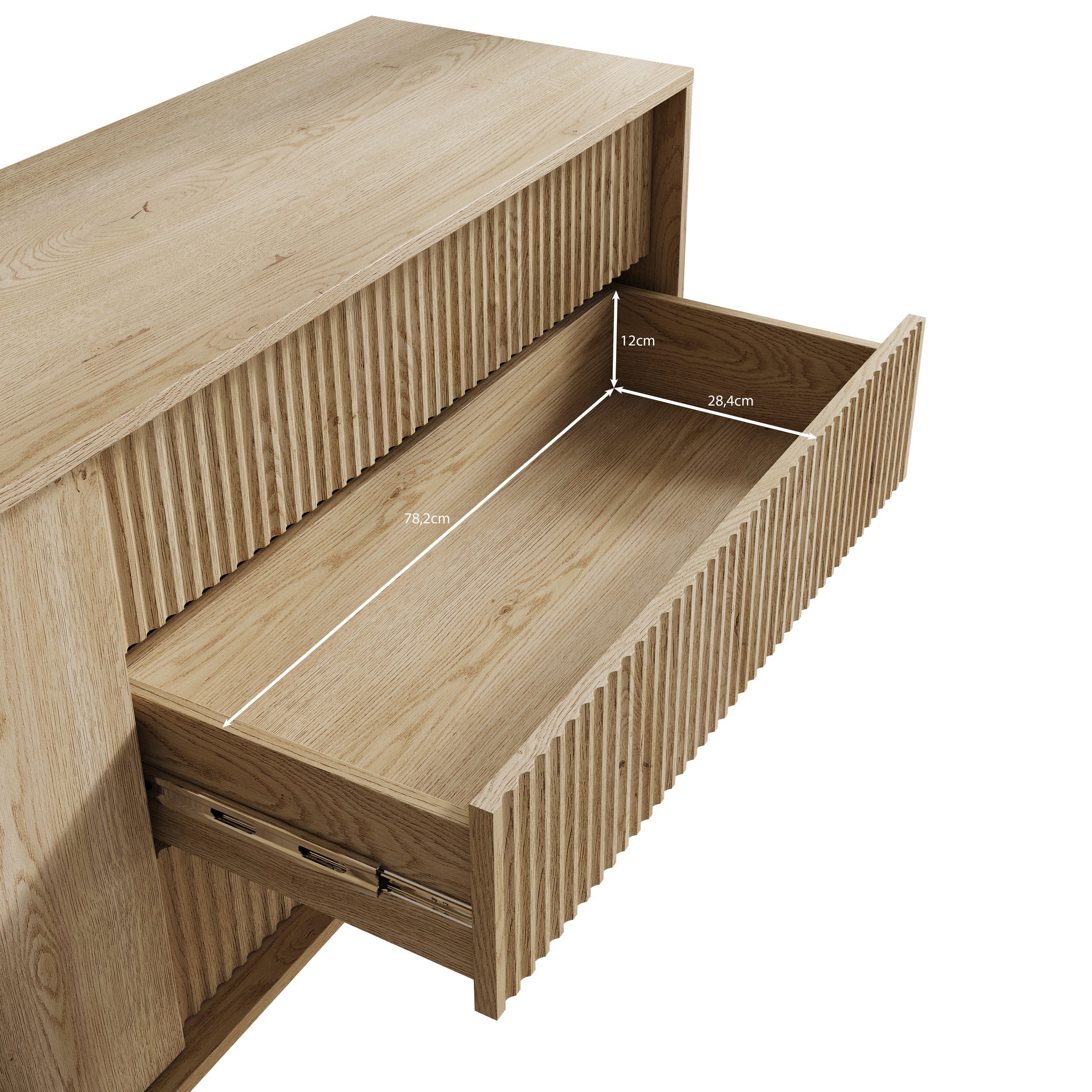 Meubella - Tenerife - Dressoir - Eiken - 187 cm
