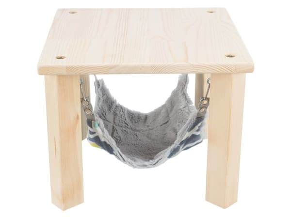 Trixie Sunny shelter/platform w/hammock, 37×29×37cm,flerfarvet/grå