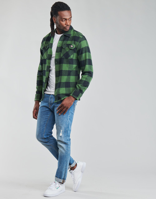 Dickies - NEW SACRAMENTO SHIRT PINE GREEN - Kaki / Noir