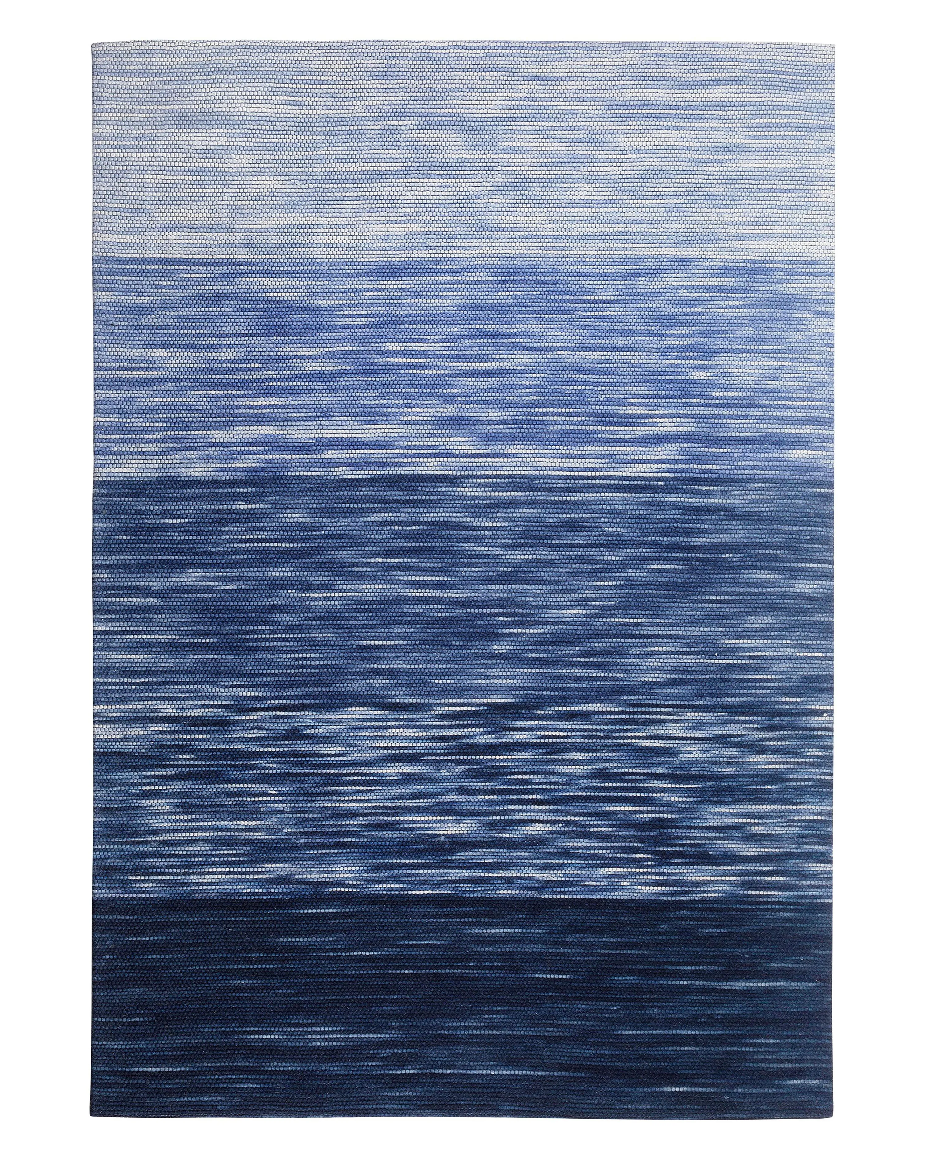 Vloerkleed KAPAKLI Blauw 140 x 200 cm Wol