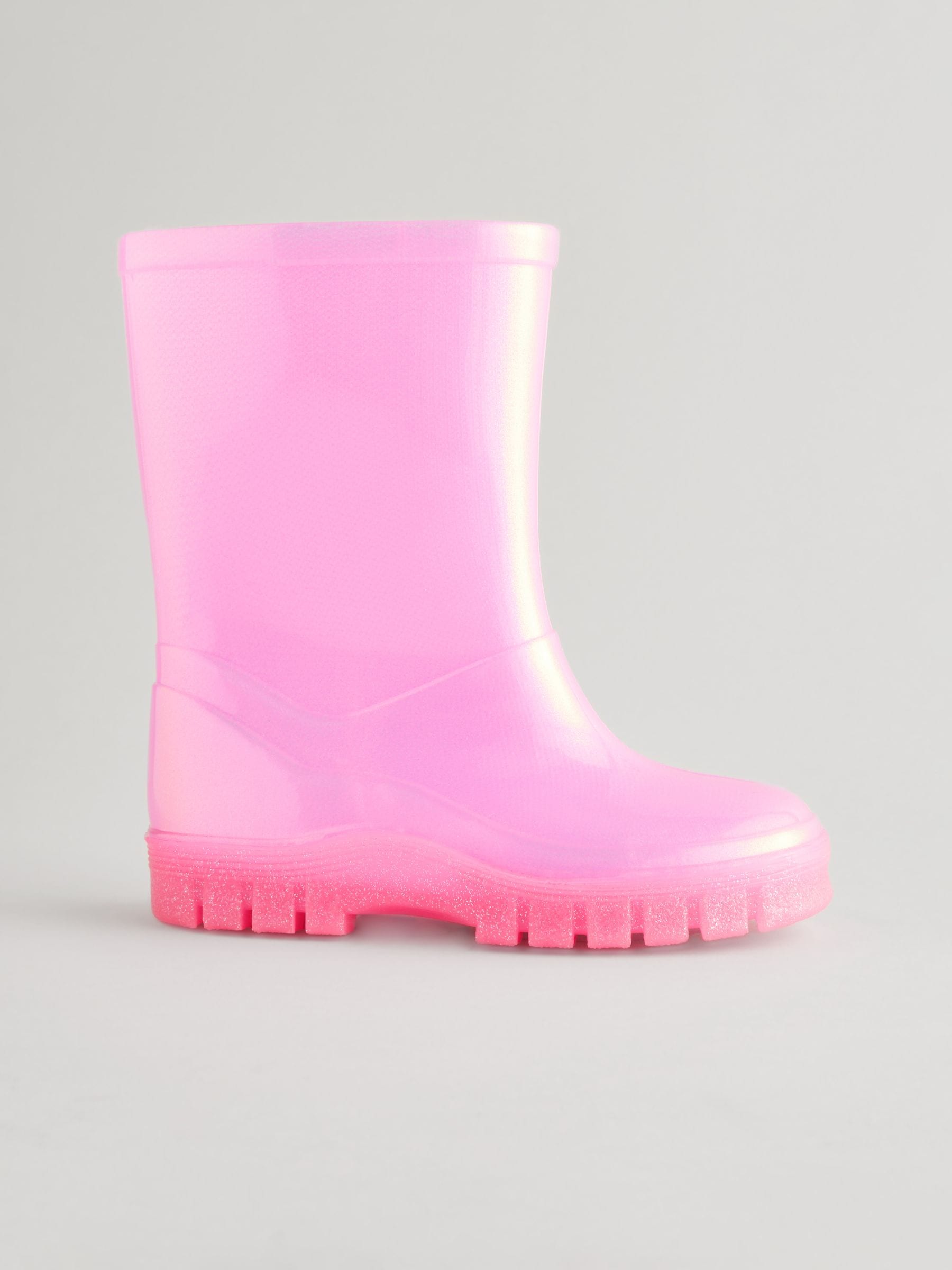 Roze glinstering - Regenlaarzen met glitters