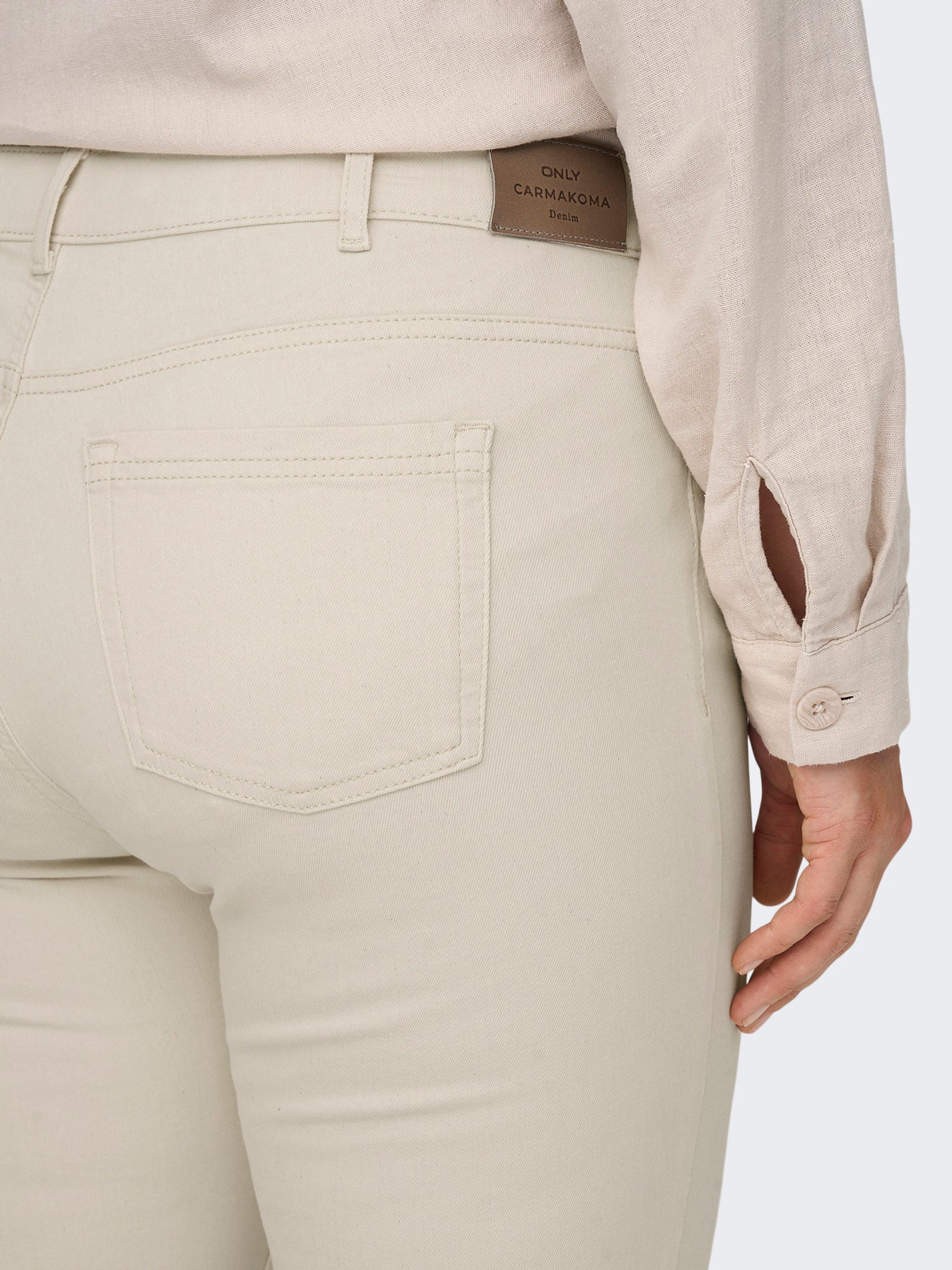 CARWILLY Mittlere Taille Skinny Fit Jeans Ecru