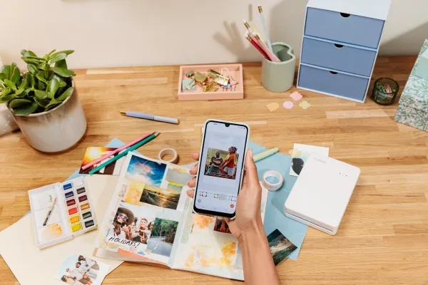 Canon SELPHY QX20 - Printer - farve - farvesublimering - 72 x 85 mm op til 0.66 min./side (farve) - kapacitet: 10 ark - Wi-Fi(g) - sandhvid