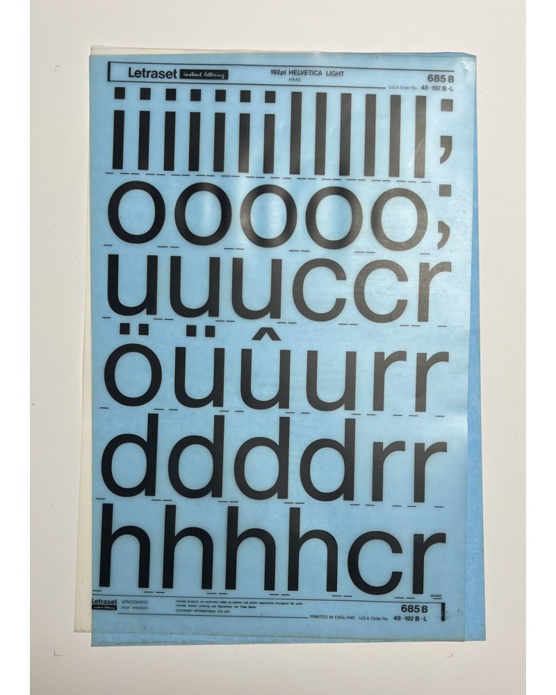 letraset-685B- HELVETICA LIGHT - 192pt