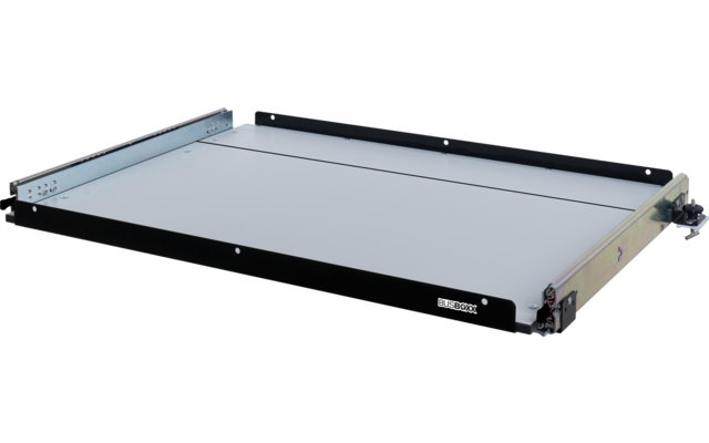 BusBoxx heckBOXX flex 750 bis 950 mm VW T5 / T6 / T6.1 Multivan / Beach Heckauszugs-Modul geteilt