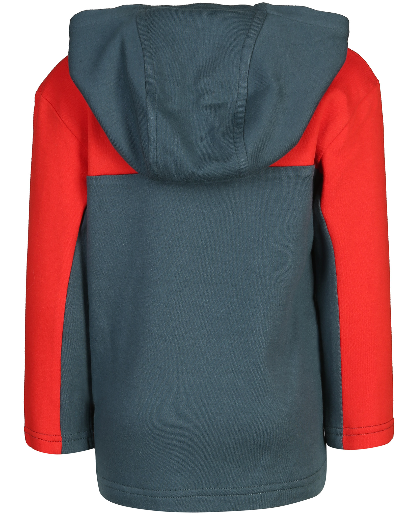 Kapuzen-Langarmshirt SPKids in graublau/rot