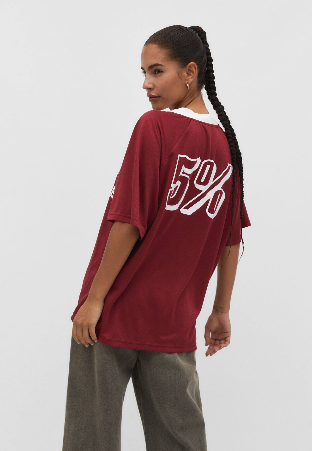 Camiseta esportiva oversized