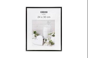 CADRE PHOTO PLASTIQUE VERRE NOIR 24X30CM