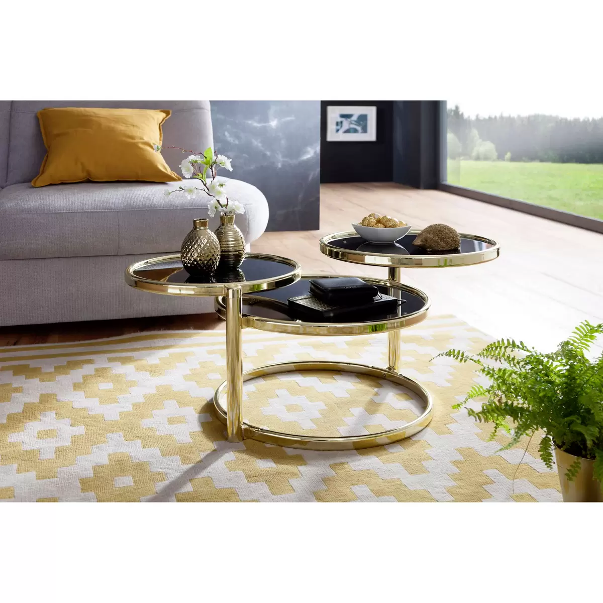 Couchtisch Paradas gold,schwarz