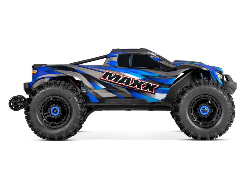 Traxxas Monster Truck WideMAXX, 4WD, Blau 1:10, ARTR Verbreiterte Version des 4WD Brushless Truck «Maxx»