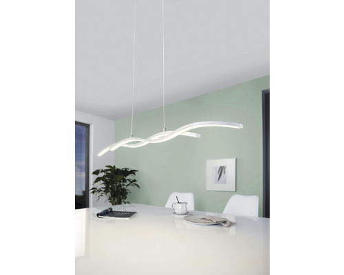 LED hanglamp 10,3W 1000 lm 3000K HxL 120x87 cm chroom/wit