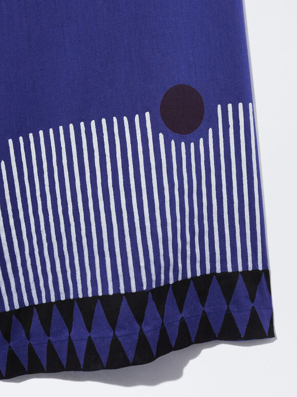 Calças de algodão estampadas - Multicoloridas