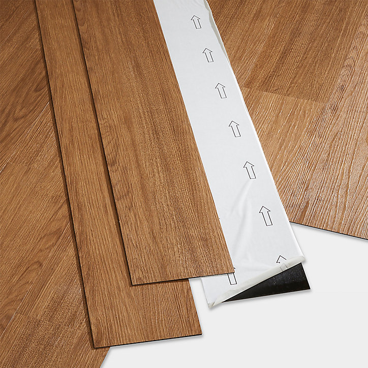 Lame PVC adhésive PopRock Bois miel 15 x 91 cm GoodHome (vendue au carton)