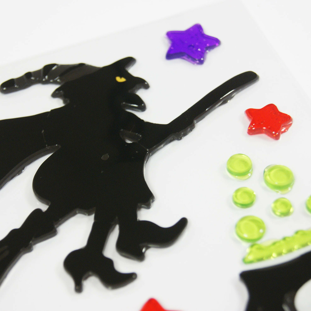 Stickers gel halloween - sorcière