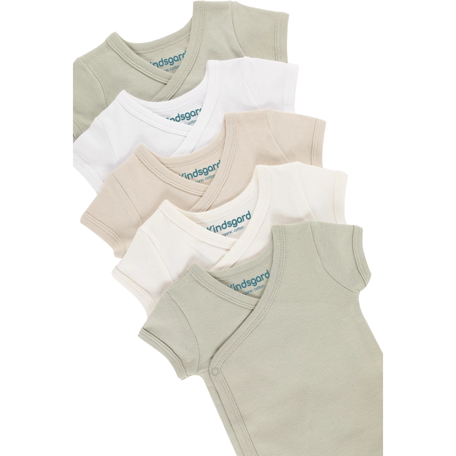 kindsgard Wickelbody trunder 5er-Pack kurzarm beige