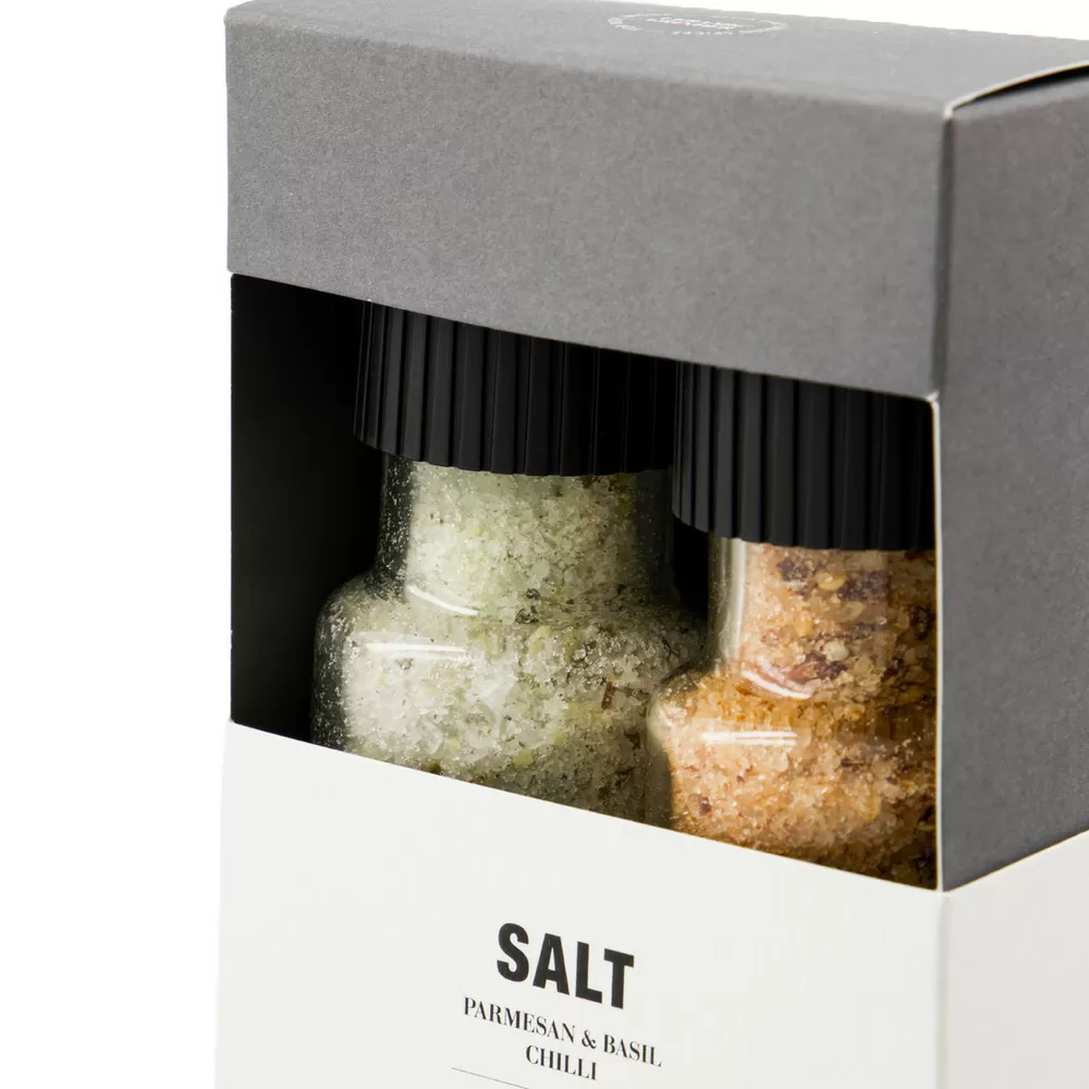 Nicolas Vahé Gaveæske Parmesan & Basil salt & Chilli salt - 2 stk