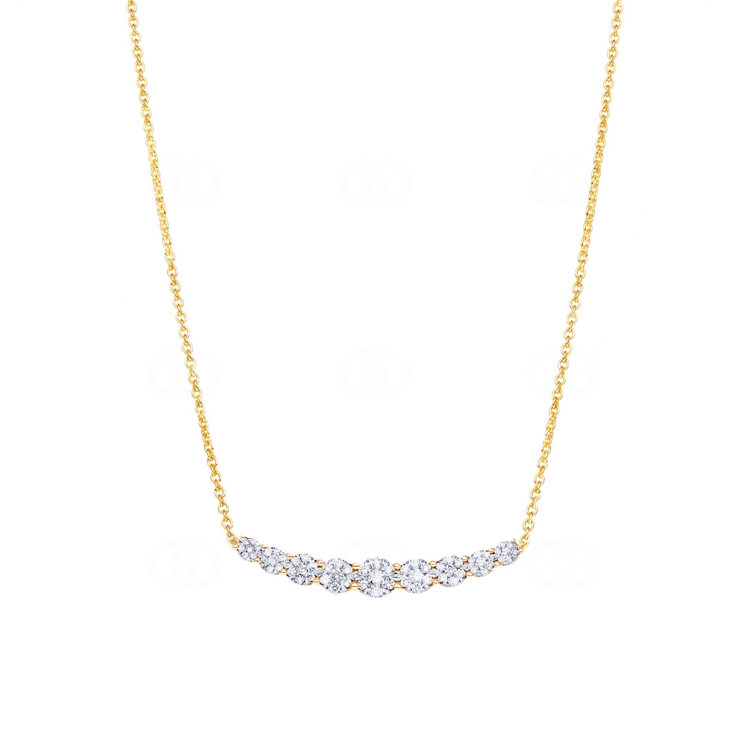 0.50 Karat Diamantencollier 750/18 K Gelbgold
