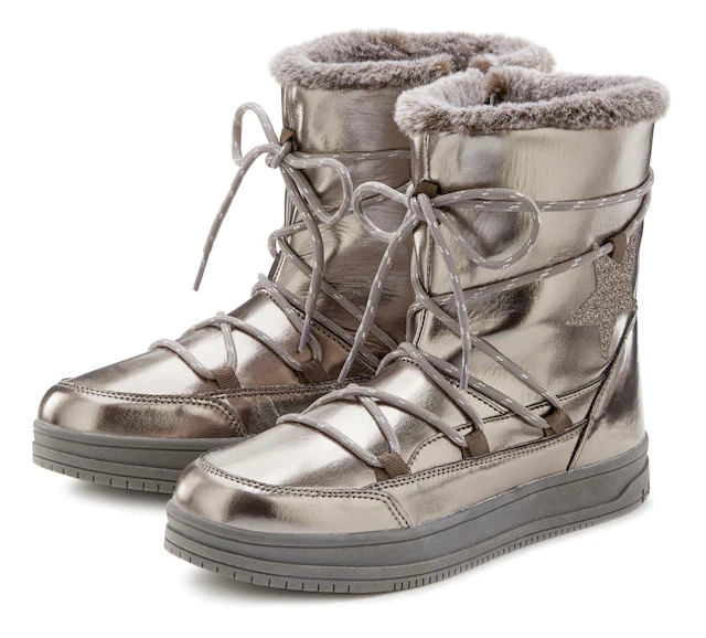 LASCANA Winterboots  mit Warmfutter & Glitzerdetail, Snow Boots, Winterstiefel, Stiefelette