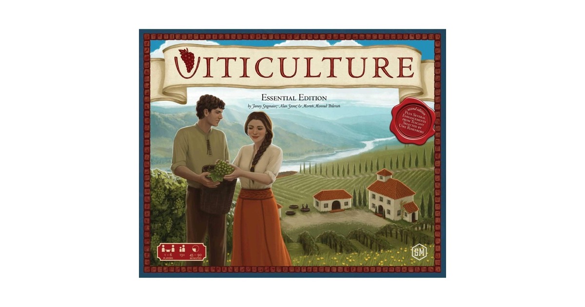 AsmodeeViticulture - Essential Edition Bordspel  (Engels, 1 - 6 spelers, 45 - 90 minuten, Vanaf 13 jaar)