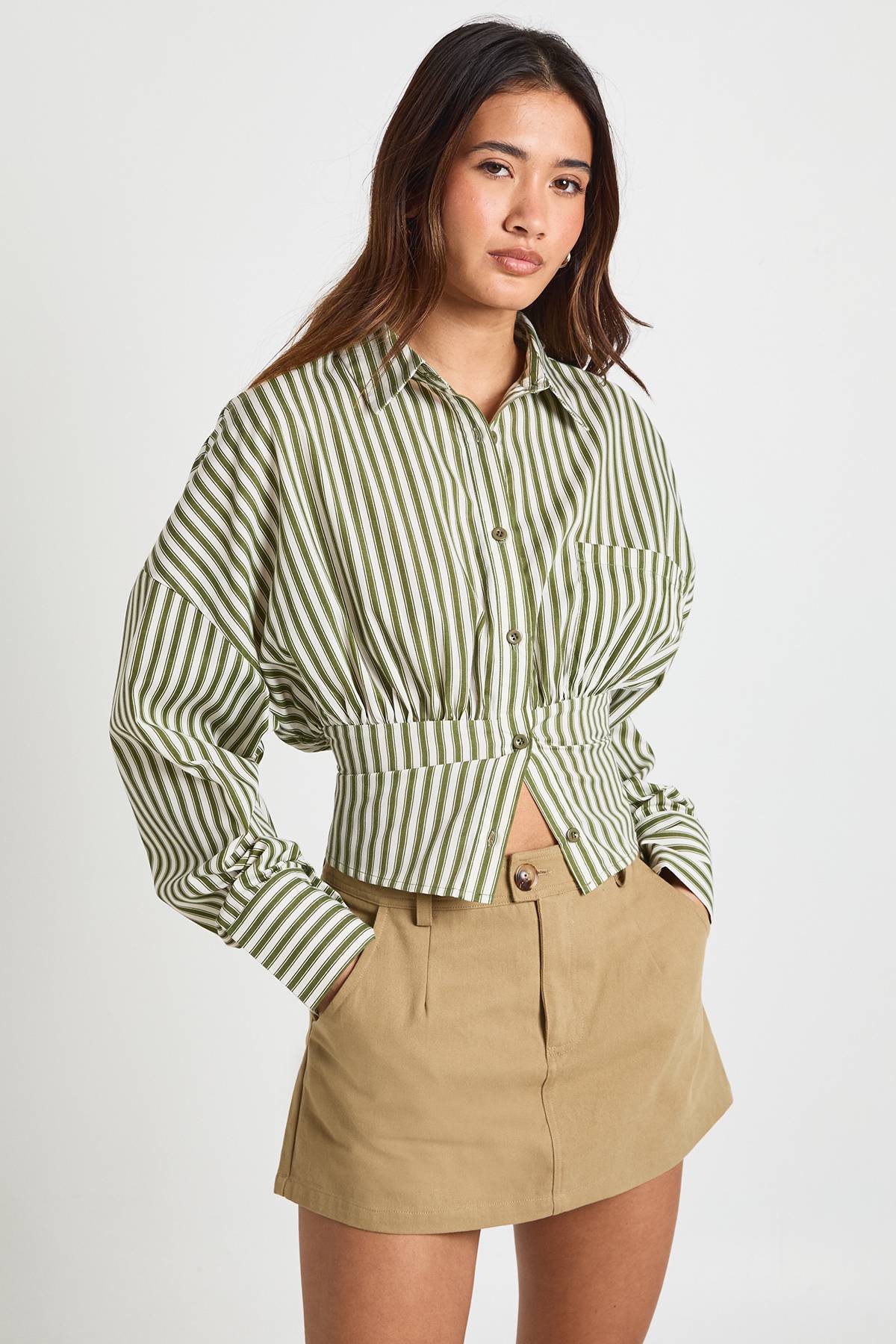 boohoo Jupe-short Mini En Sergé