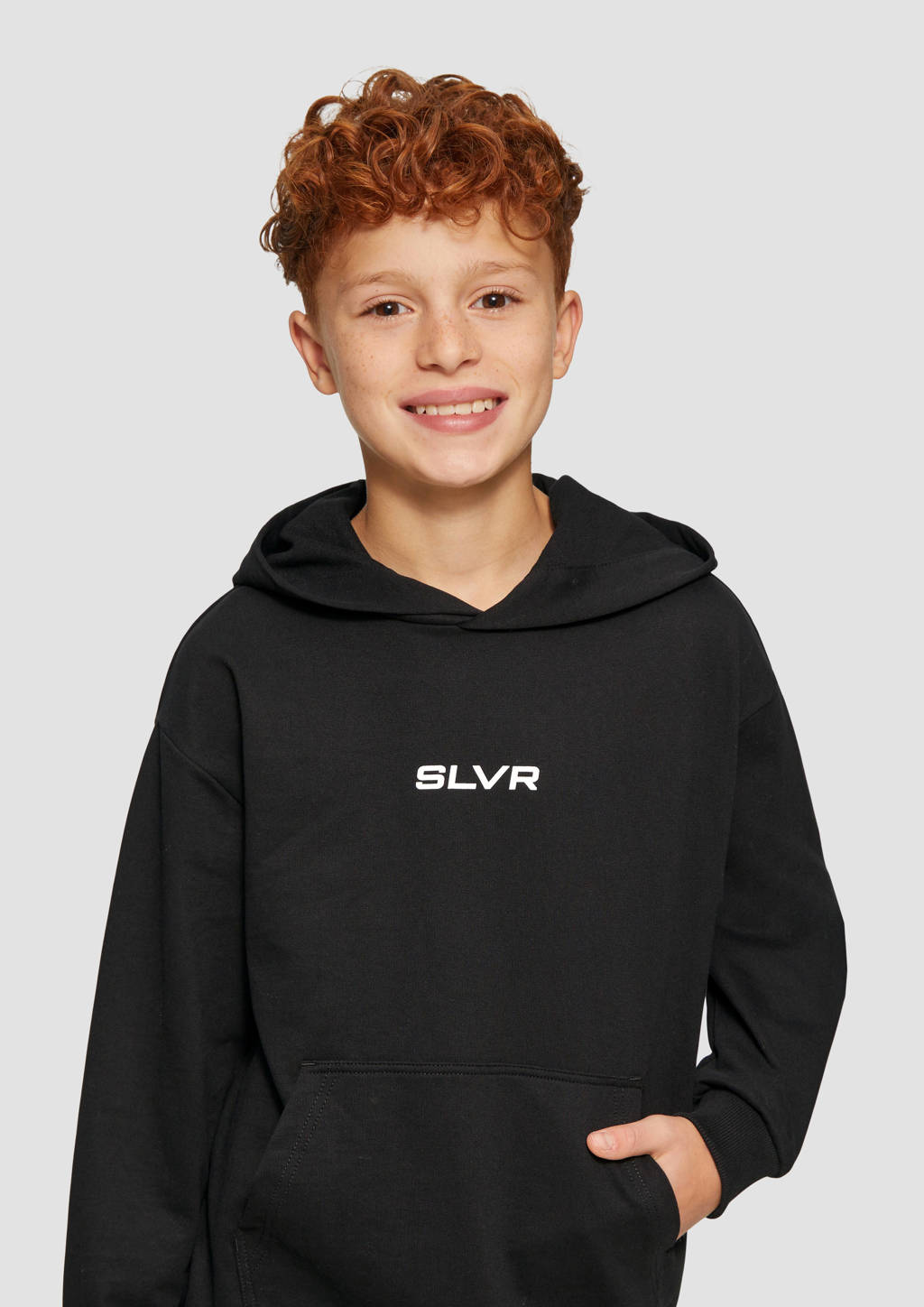 s.Oliver hoodie met tekst zwart