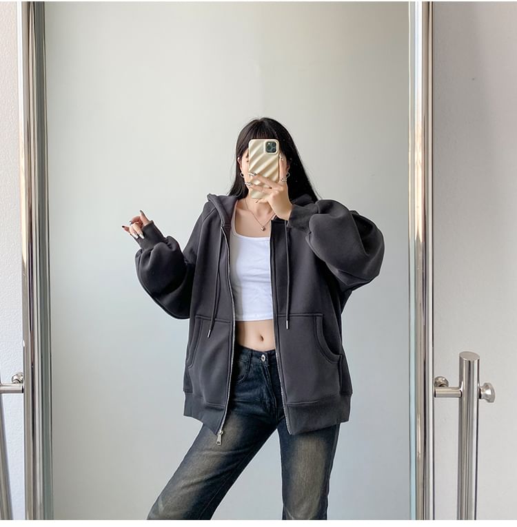 Amyway - Effen hoodie met rits