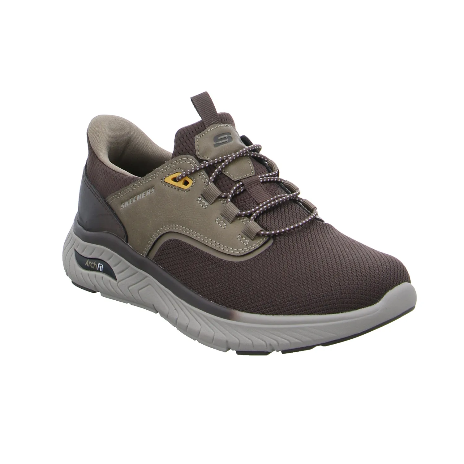 SKECHERS Halbschuhe Sneaker Stoff Braun Textil