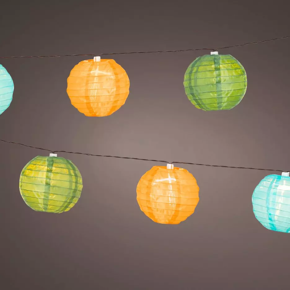 Guirlande lumineuse solaire 4,5 m 10 LED Lanternes Multicolore
