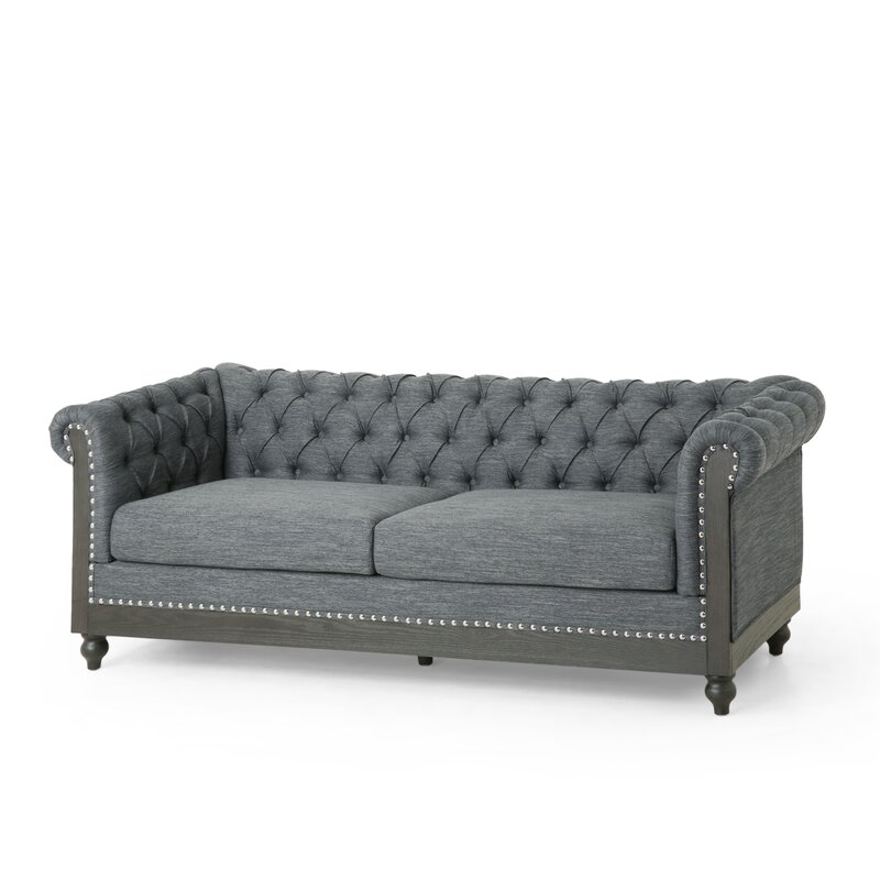 Pausch 78.75&rdquo; Rolled Arm Chesterfield Sofa
