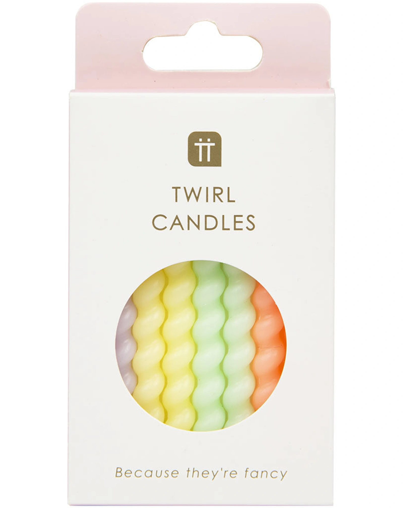 Kuchenkerzen PASTEL TWIRL 8er Pack