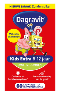Dagravit Kids Extra 6-12 jaar Multivitaminen Kauwtabletten 60ST
