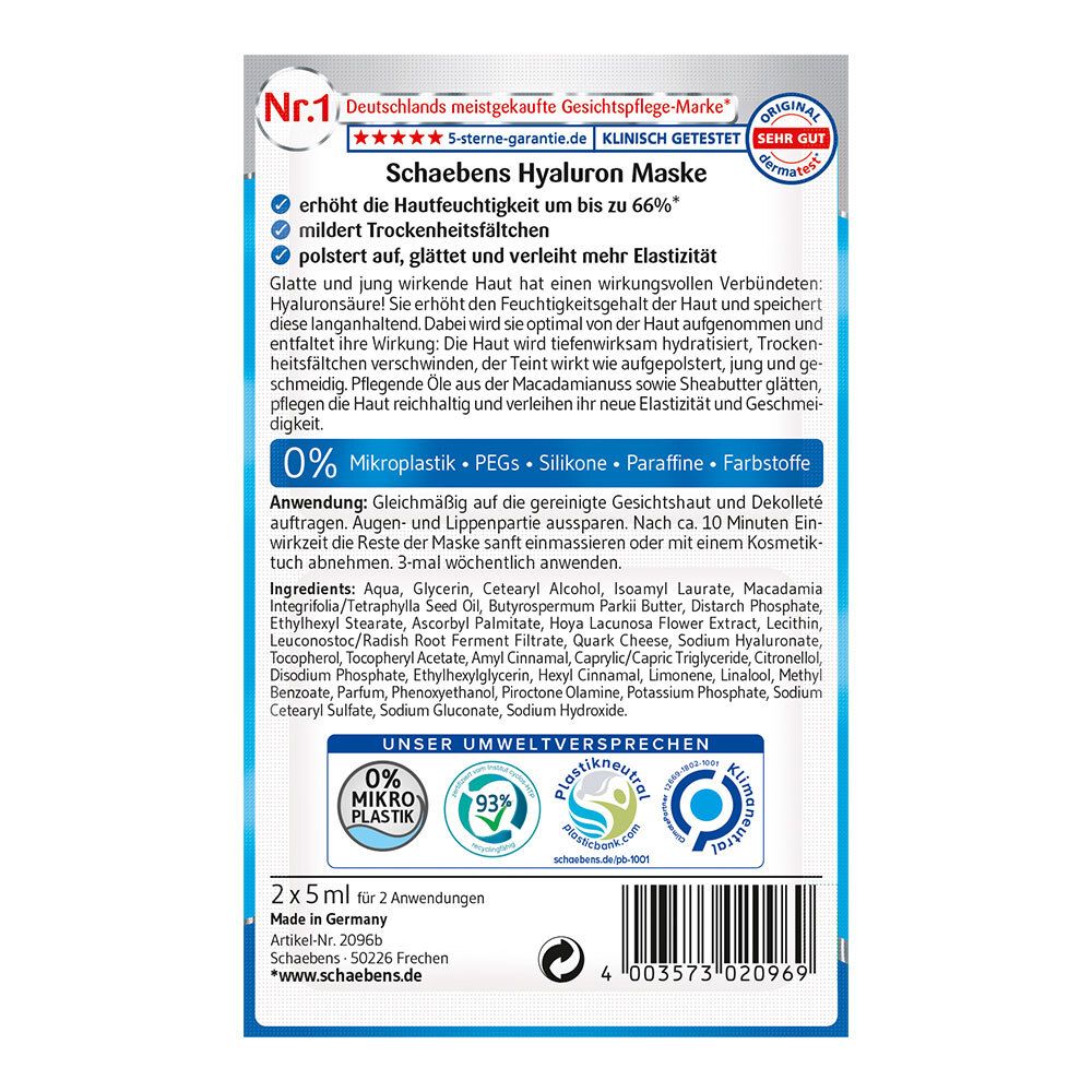Schaebens Hyaluron Maske