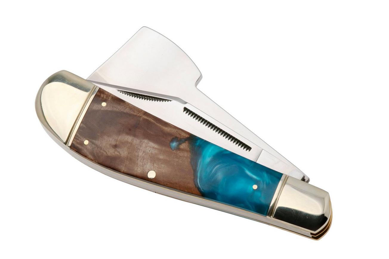 Rough Ryder Pocket Chopper RR2655, Satin 440. Pandora Swirl Wood Resin, zakmes