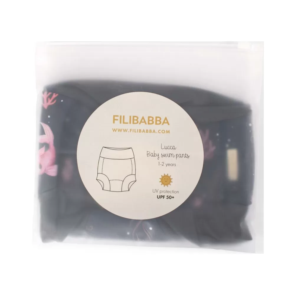 Filibabba Lucca - Blebadebukser 1-2 år - Rainbow Reef - 1 stk.