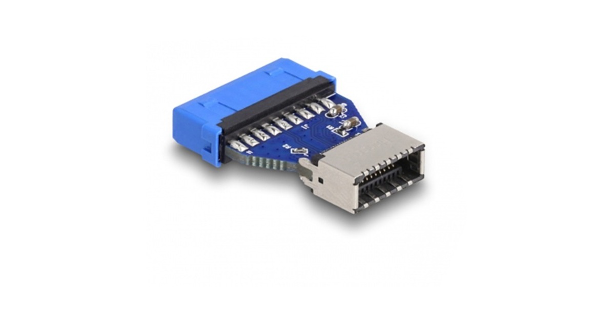 DeLOCKUSB 3.2 Gen 1 Adapter Pin Header female to internal Key A female  (Blauw)