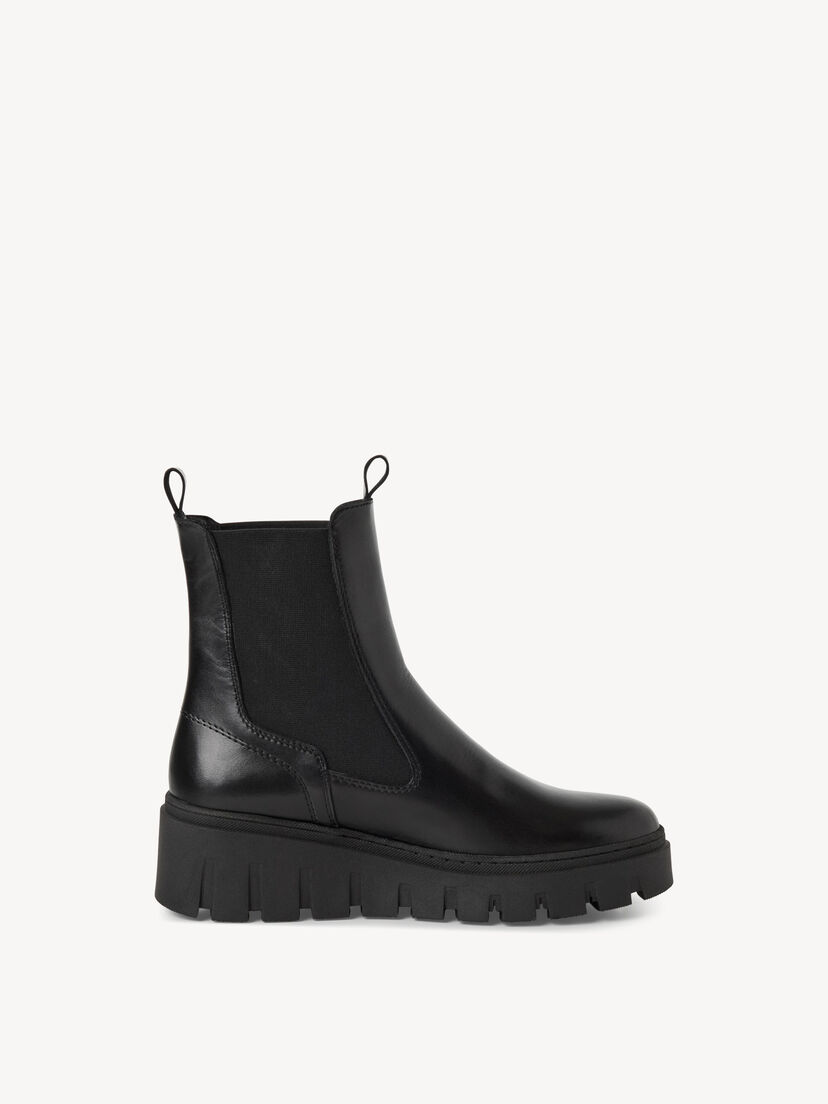 Leren Chelseaboot - zwart