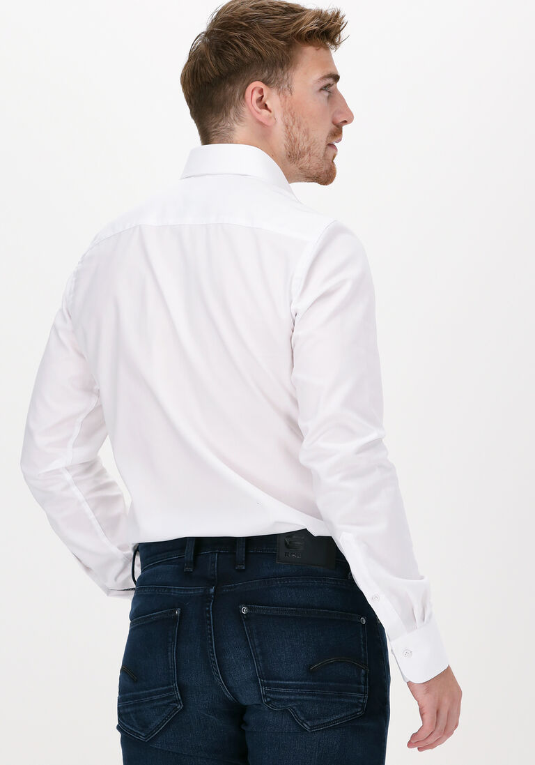 PROFUOMO witte profuomo klassiek overhemd fine twill - slim fit - non iron extra long sleeve