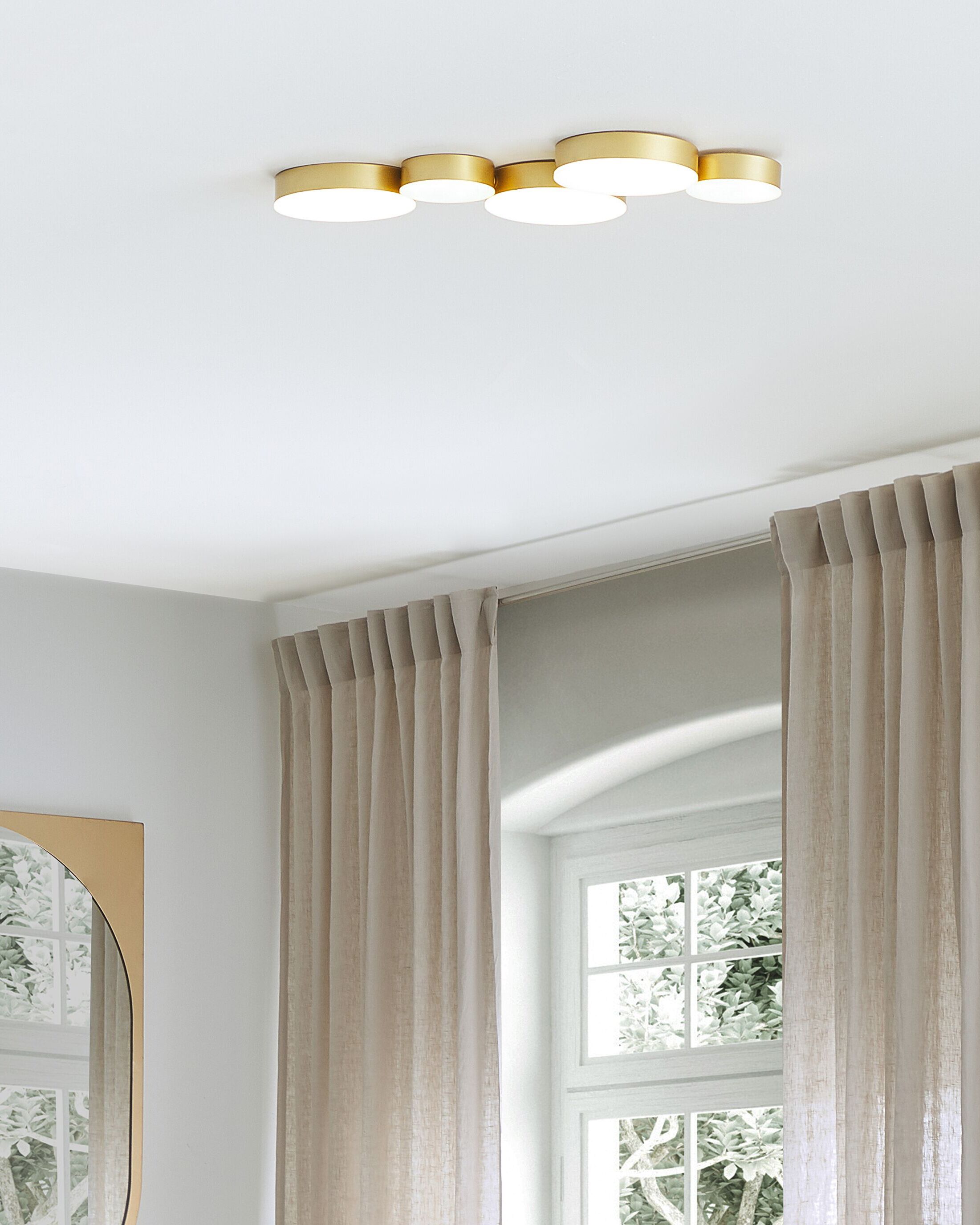Beliani - LUGA - Plafondlamp - Goud - IJzer