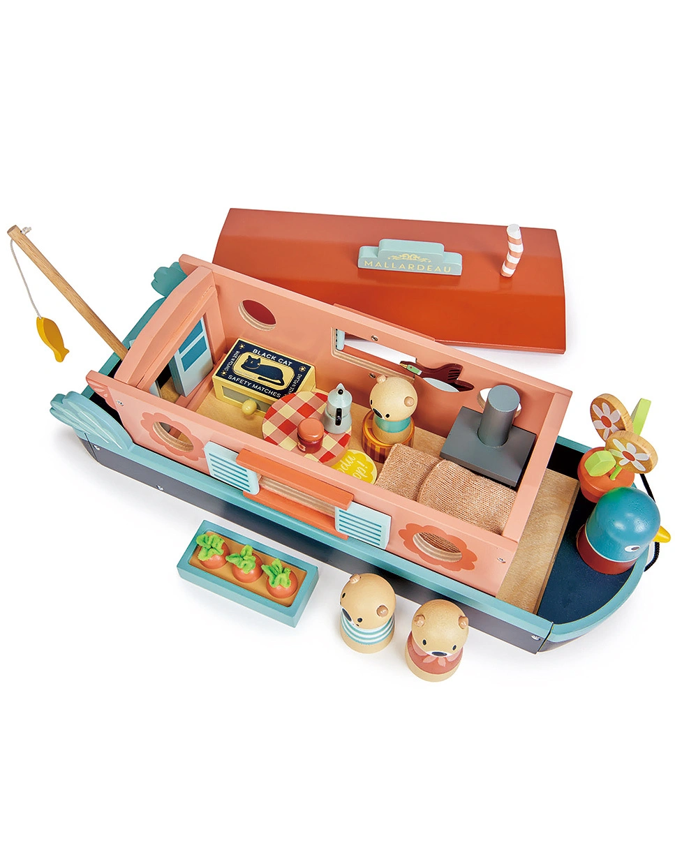 Spielfiguren-Set HAUSBOOT aus Holz