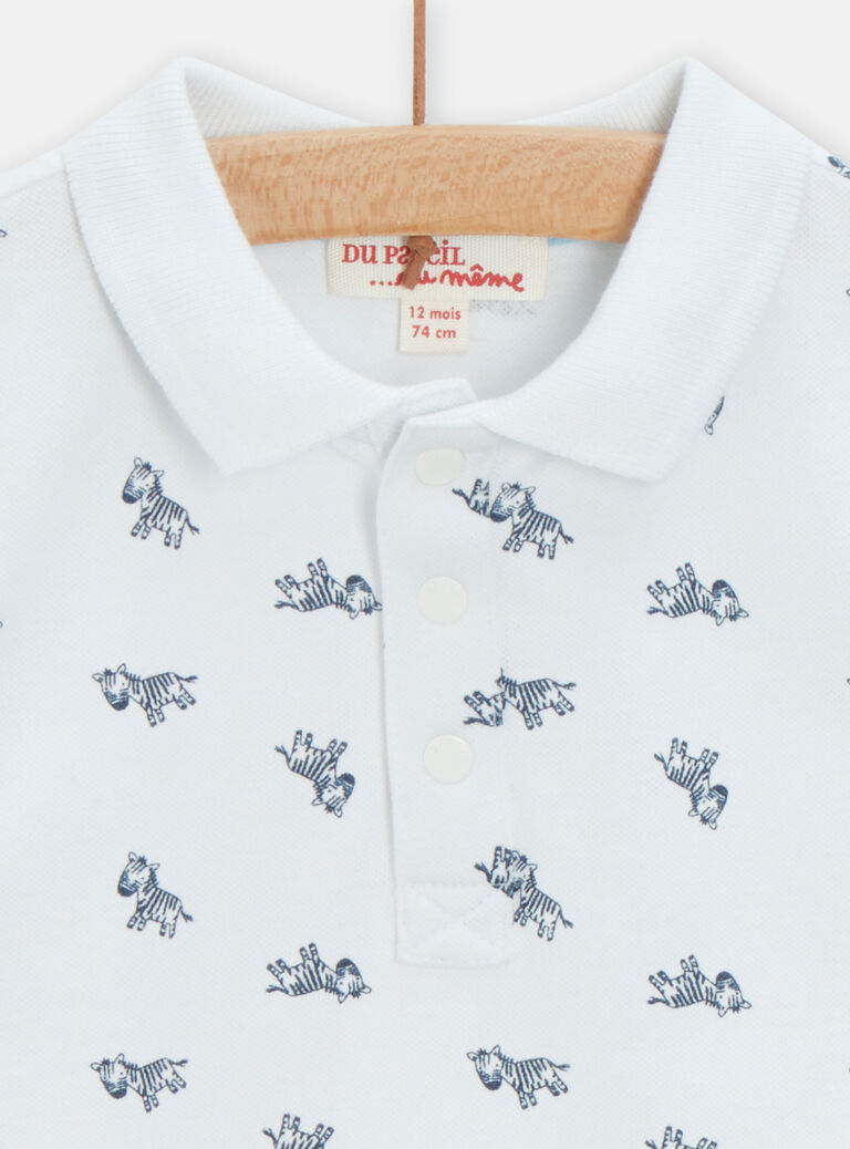 Polo blanc pour bébé garçon
