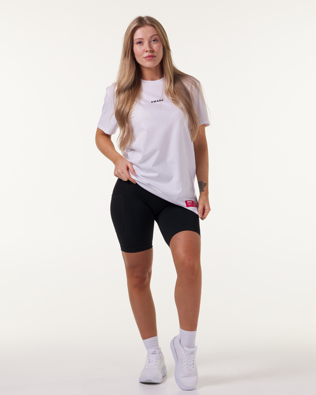 AWARE Logo Tee White