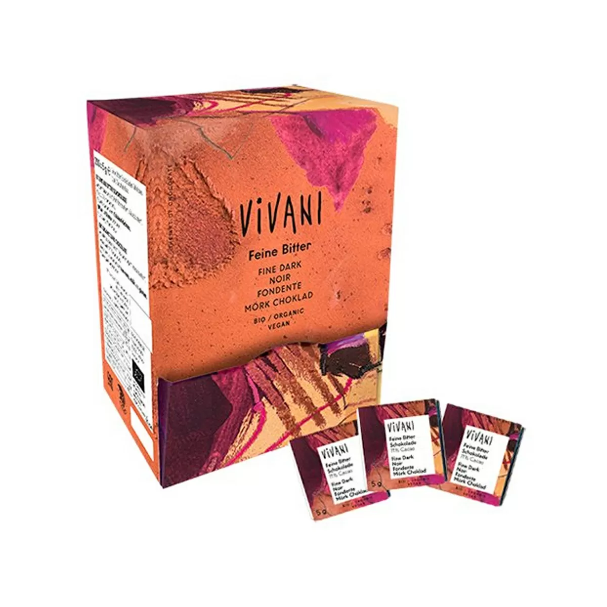 Vivani Chokolade mørk 200 stk. - 1 pakke