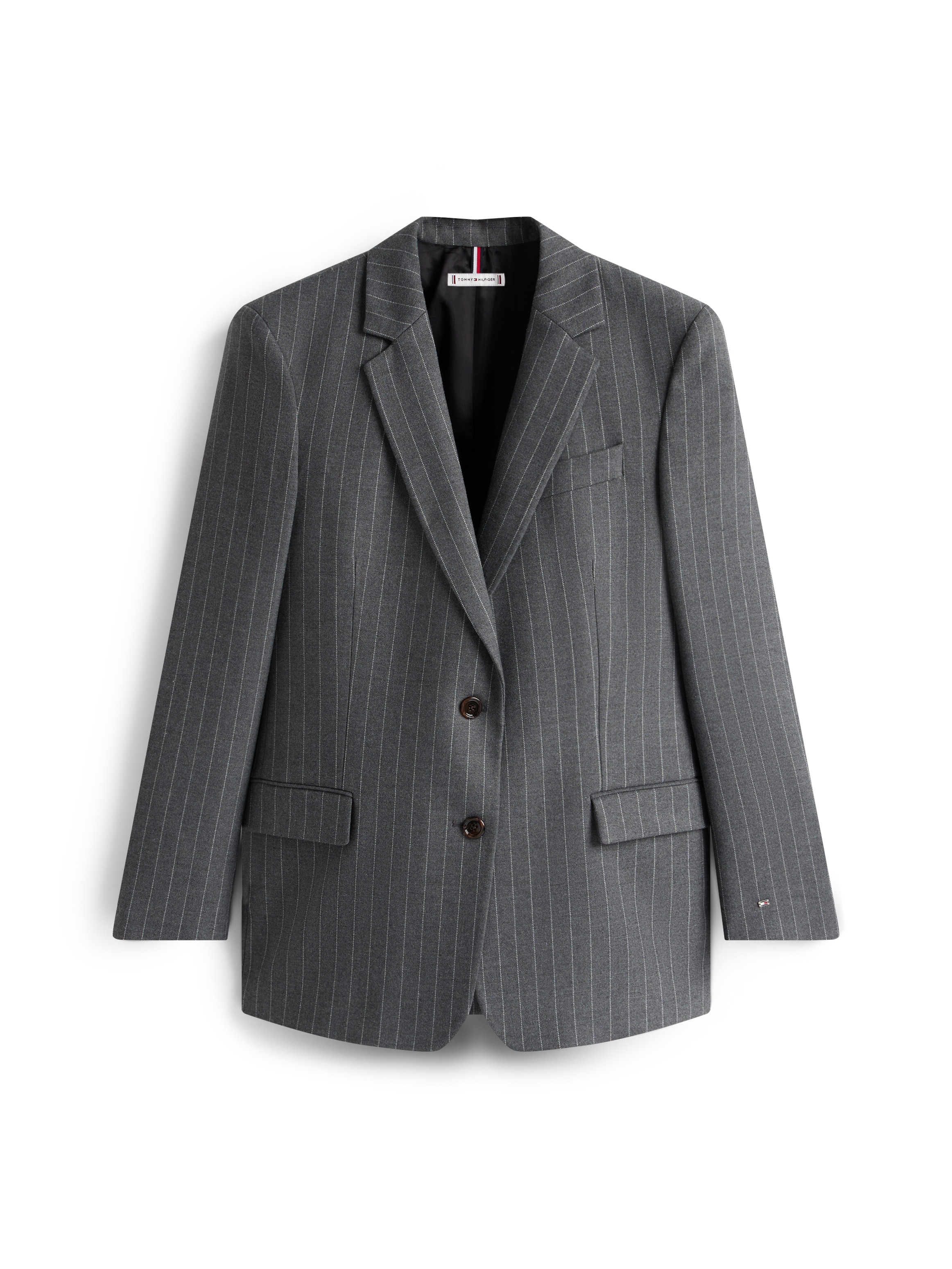 Tommy Hilfiger Longblazer »PINSTRIPE RELAXED BLAZER«, mit Nadelstreifen
